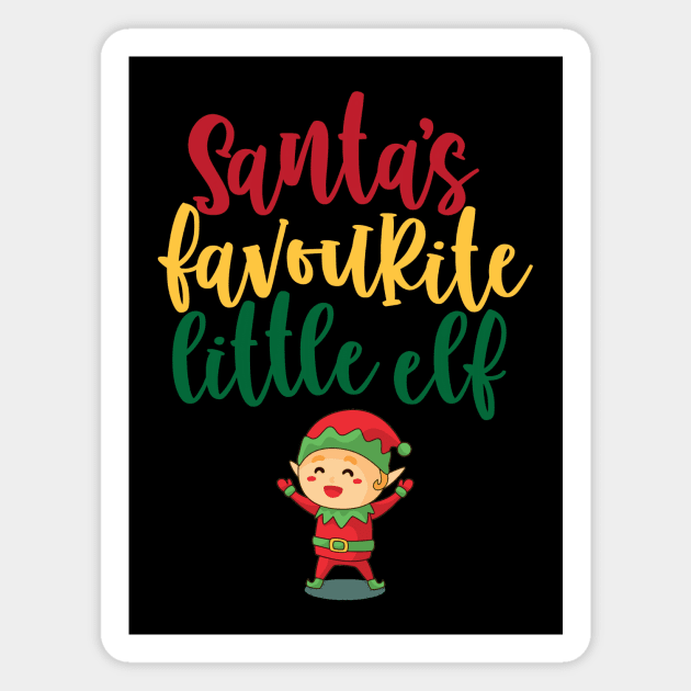 Santa's Favorite Little Elf Magnet by My Tribe Apparel